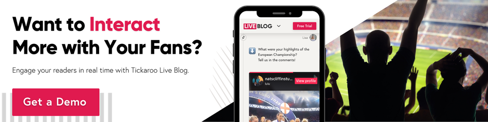 interact with fans with live blogs